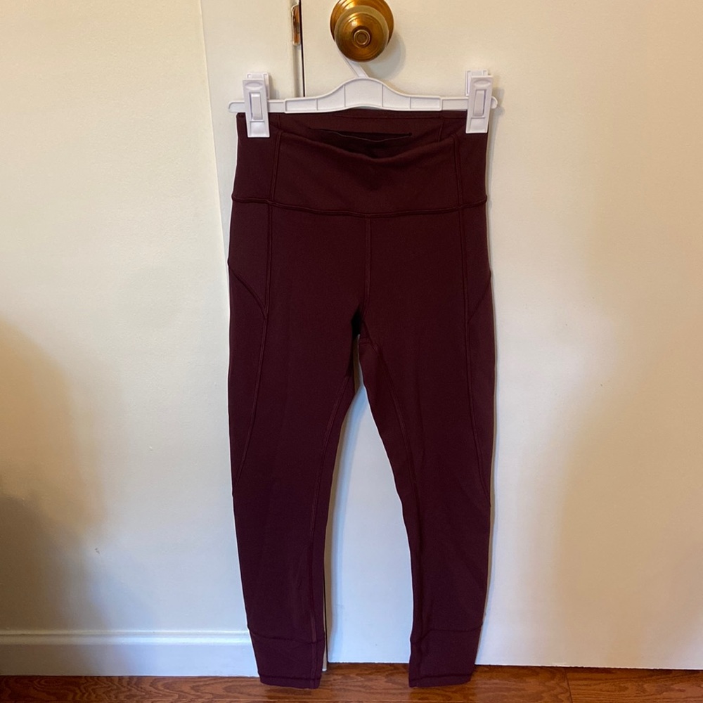 Lululemon In Movement Leggings Garnet